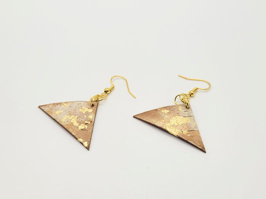 Birch bark earrings with 14k gold plated earring hooks