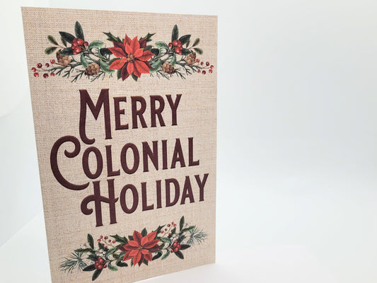 Merry Colonial Holiday greeting card