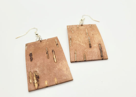 NEW! Birch bark earrings made with sterling silver