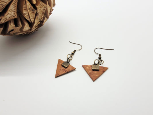 Small birch bark earrings