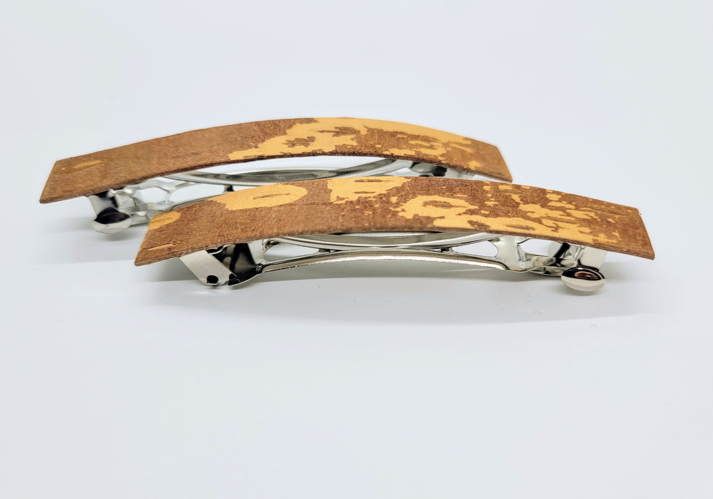 Birch bark barrettes